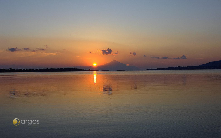 Sonnenuntergang in Athos