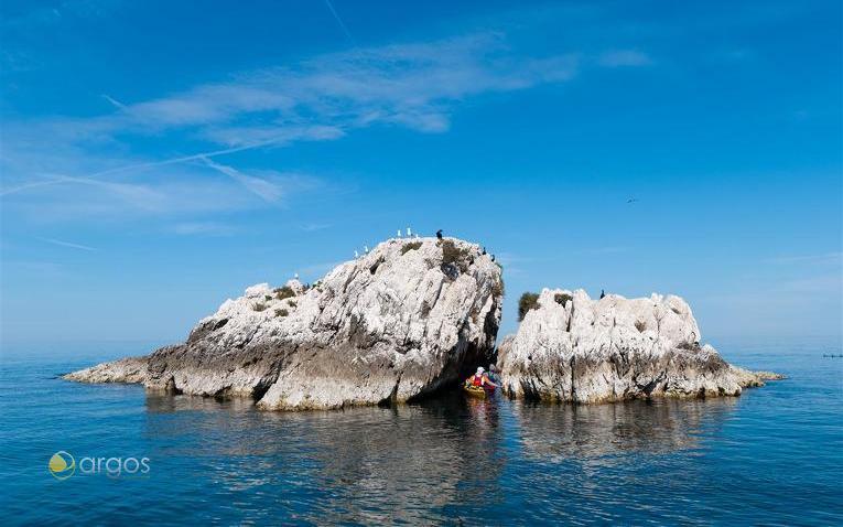 Felsformation vor der Küste von Novigrad