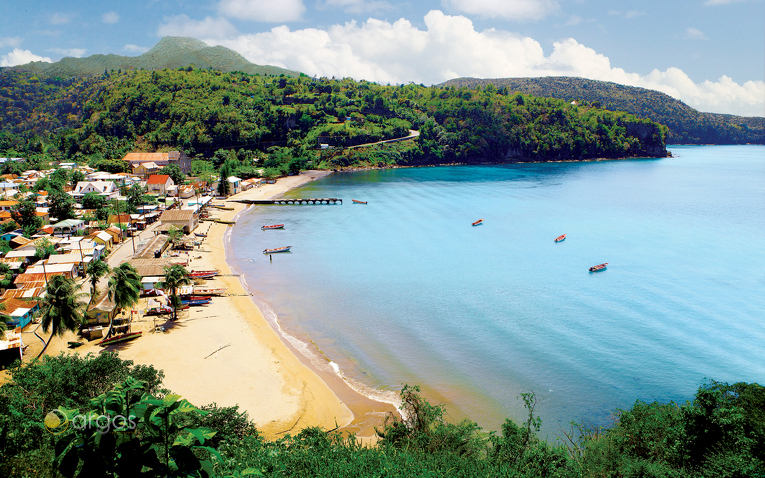 Fischerdorf Anse la Raye im Westen von Saint Lucia