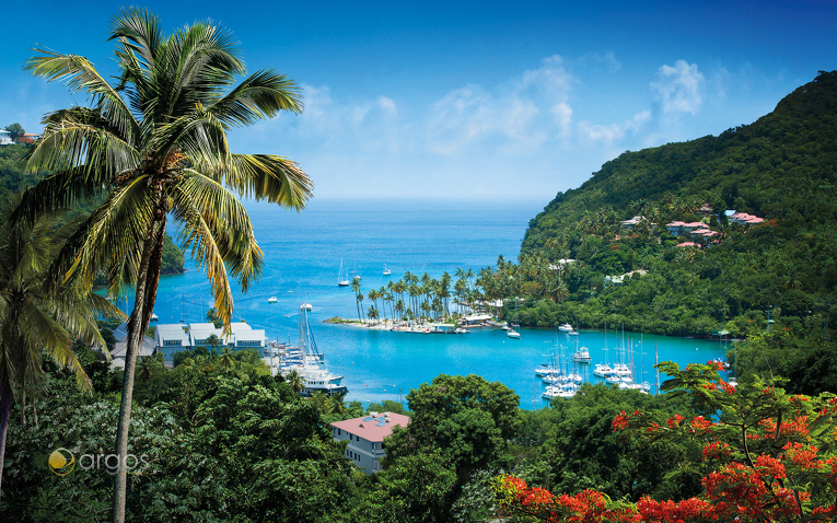 Blick auf Marigot Bay