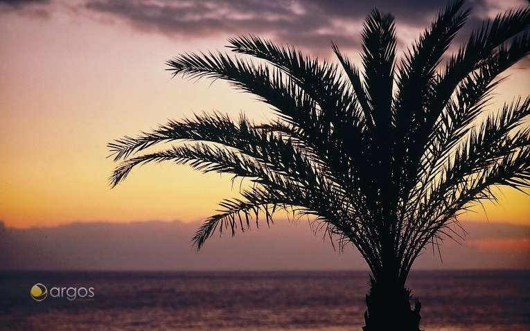 Sonnenuntergang am Playa de las Américas in Arona