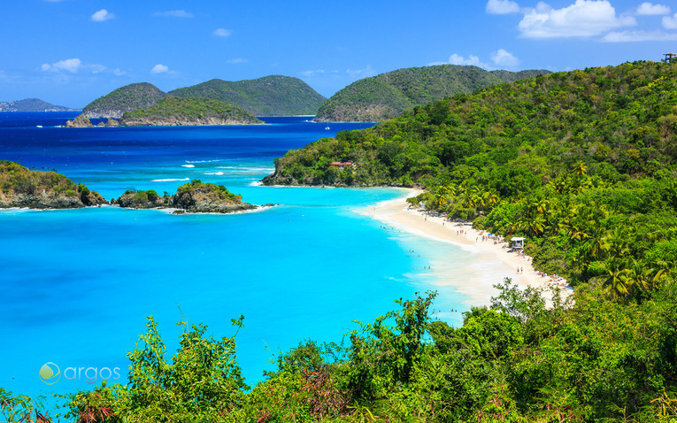 Wunderschöner Strand in der Trunk Bay auf St John Island