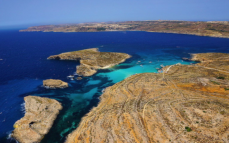 Ankerbucht Blue Lagoon auf Comino