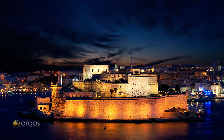 Fort St. Angelo - große Festung in Vittoriosa, im Zentrum des Grand Harbour von Valetta