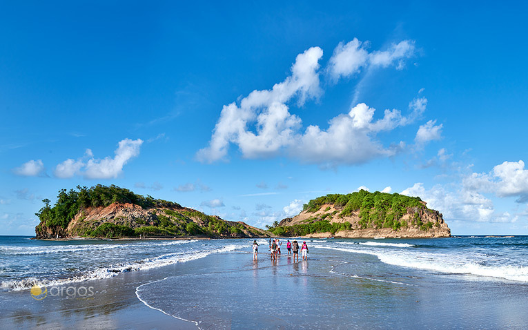 Le tombolo de Sainte-Marie im Nordosten von Martinique