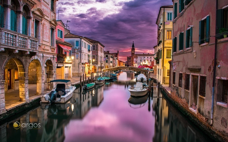 Lagune von Venedig im Abendlicht