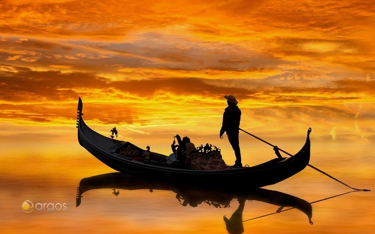 Abenddämmerung in der Laguna von Venedig