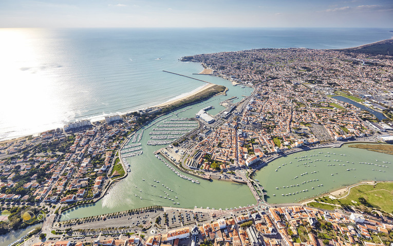 Sant-Gilles-Croix-de-Vie aus der Luft