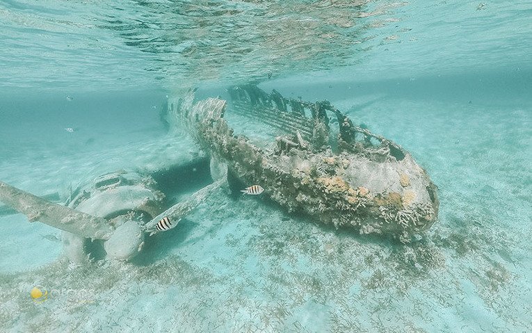 Wrack von Curtiss C-46 - Norman's Cay