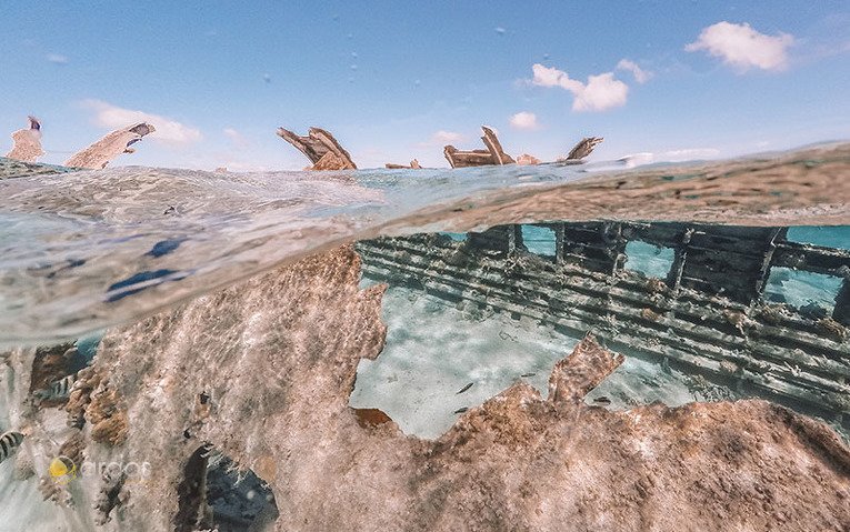 Wrack von Curtiss C-46 - Norman's Cay