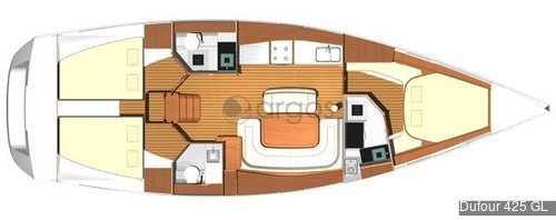 1 Dufour 425 GL  Verfügbar in Lee & Windward Islands.