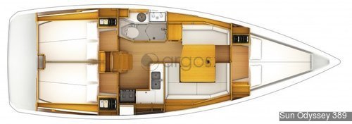 1 Sun Odyssey 389  Verfügbar in Griechenland, Türkei, Kroatien, Frankreich, Balearen und Lee & Windward Islands.