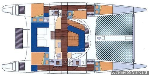 1 Outremer 55 Standard  Verfügbar in Frankreich und Lee & Windward Islands.