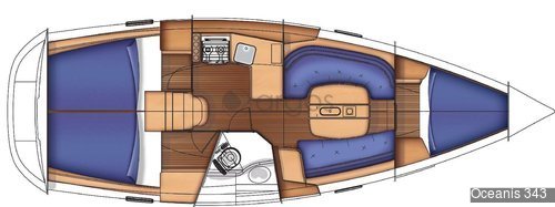 1 Oceanis 343  Verfügbar in Frankreich.