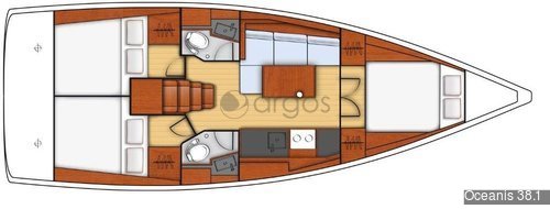 1 Oceanis 38.1  Verfügbar in Griechenland, Türkei, Kroatien, Italien, Frankreich und Schweden.