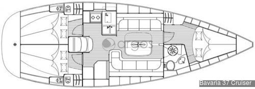 1 Bavaria 37 Cruiser  Verfügbar in Kroatien.