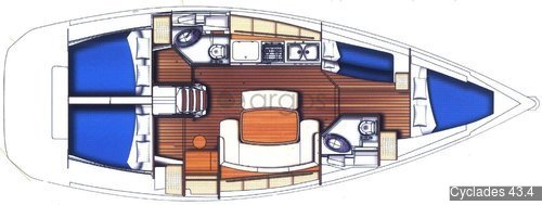 1 Cyclades 43.4  Verfügbar in Griechenland, Türkei und Kroatien.