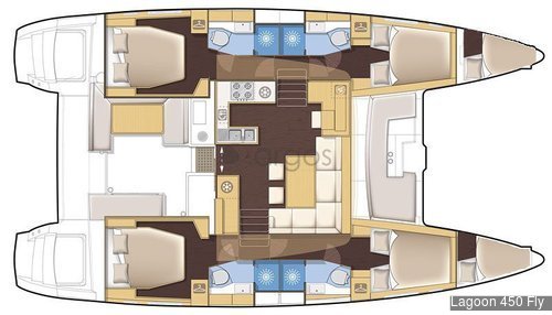 1 Lagoon 450 Fly  Verfügbar in Griechenland, Kroatien, Frankreich, Balearen, British Virgin Islands, Lee & Windward Islands, Belize, US Virgin Islands, Seychellen, Thailand und Mexiko.