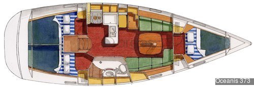 1 Oceanis 373  Verfügbar in Italien.