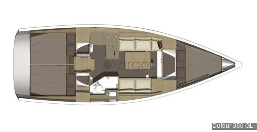 1 Dufour 350 GL  Verfügbar in Griechenland, Kroatien und Italien.